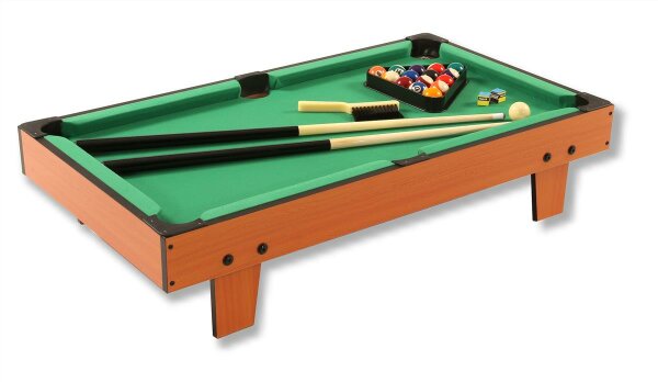 Mini-Billard inkl. Zubehör, braun Tischaufleger